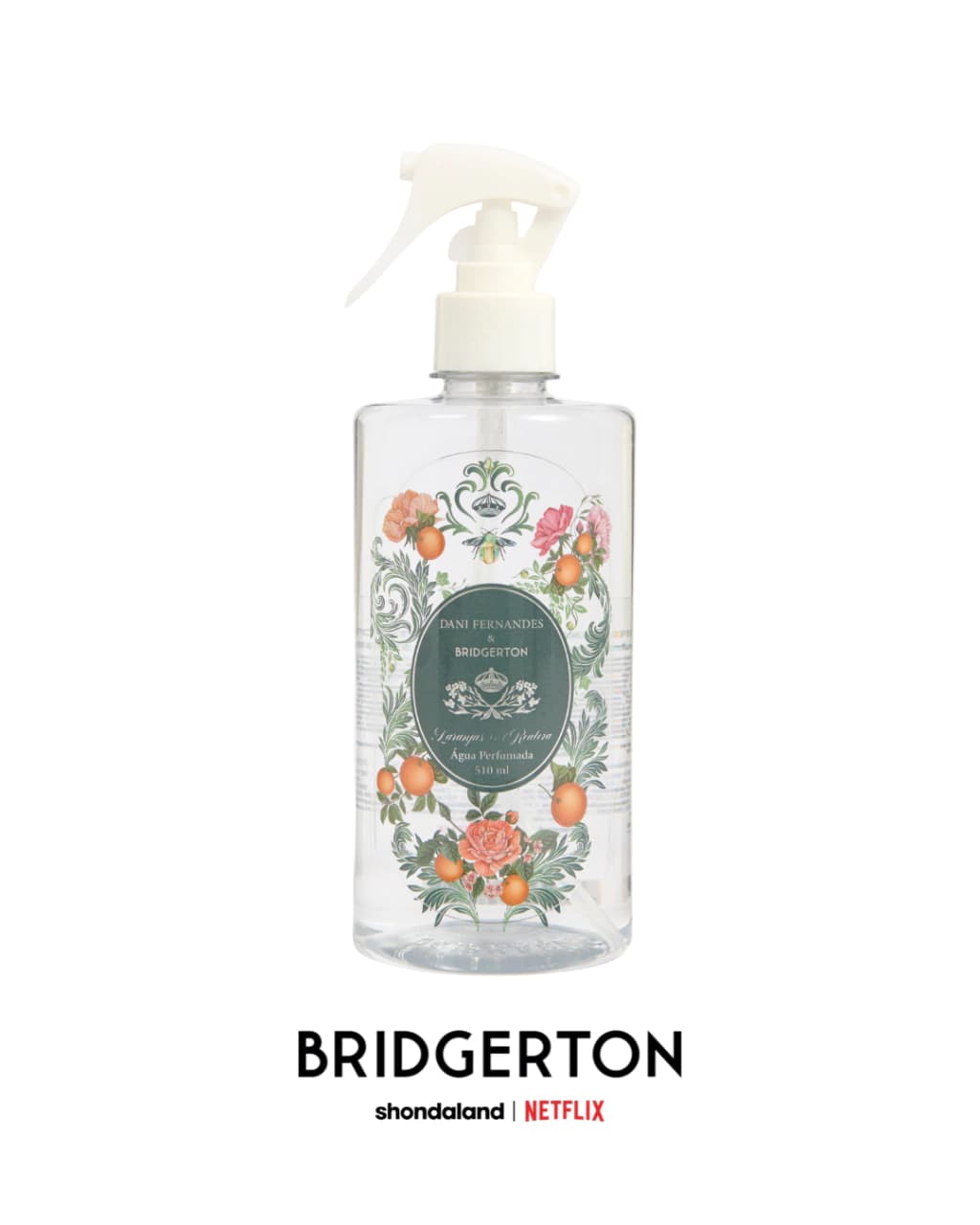 Água Perfumada Laranjas & Realeza 510ml | Dani Fernandes & Bridgerton