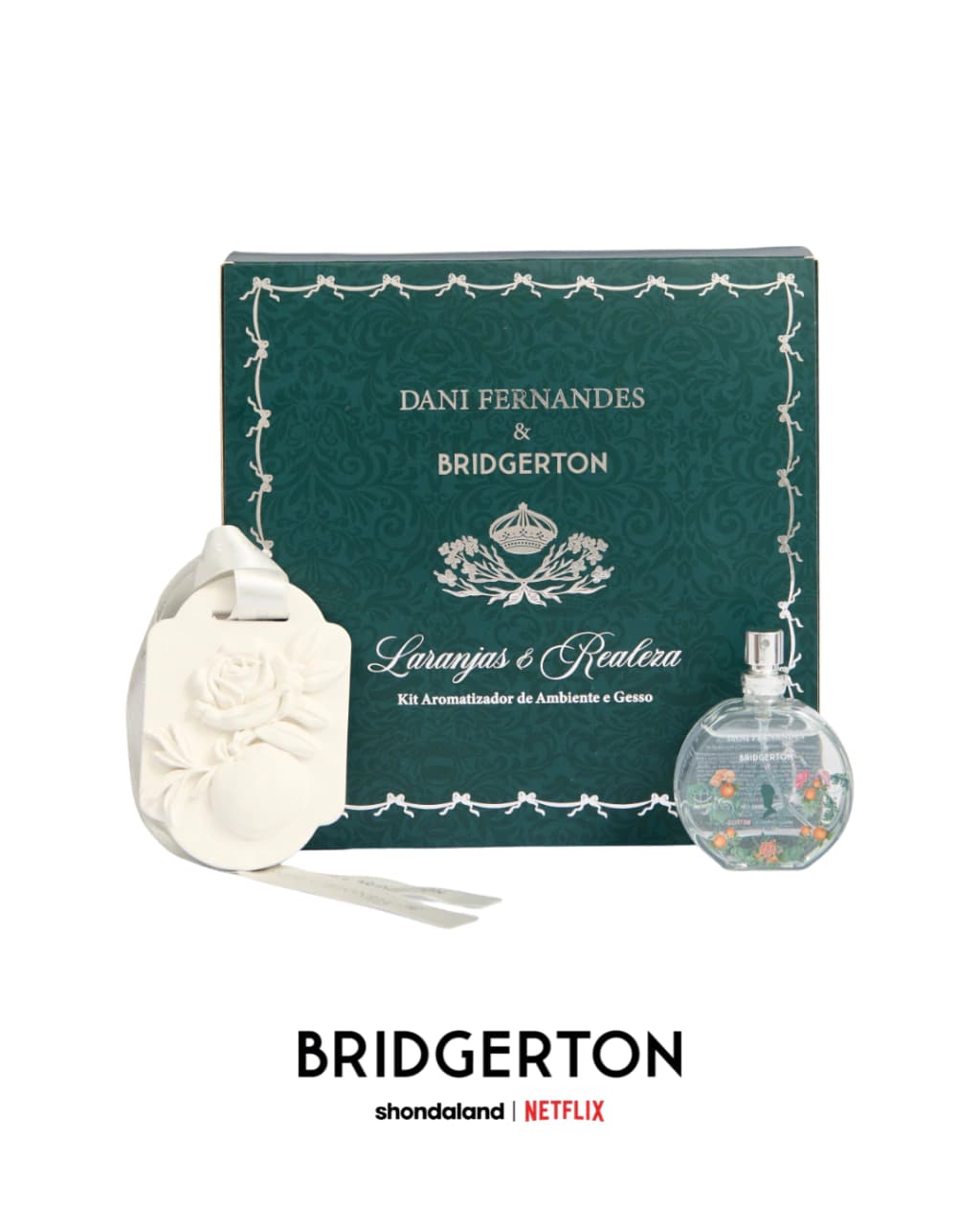 Kit Gesso Perfumado e Home Spray 25ml Laranjas & Realeza | Dani Fernandes & Bridgerton