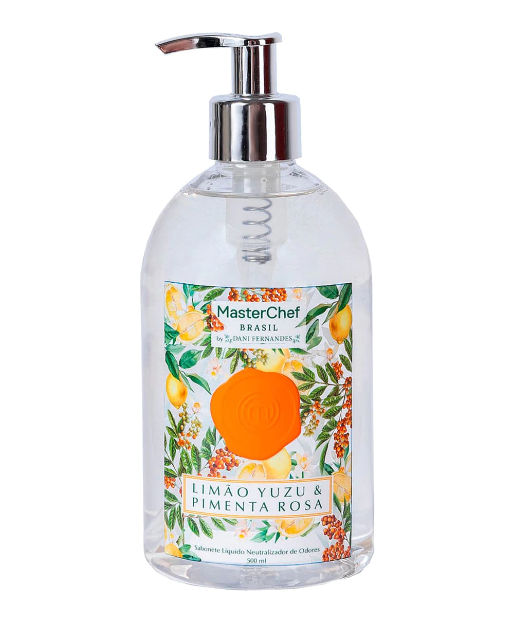 Sabonete Neutralizador de Odores Limão Yuzu e Pimenta Rosa Masterchef 500ml Dani Fernandes